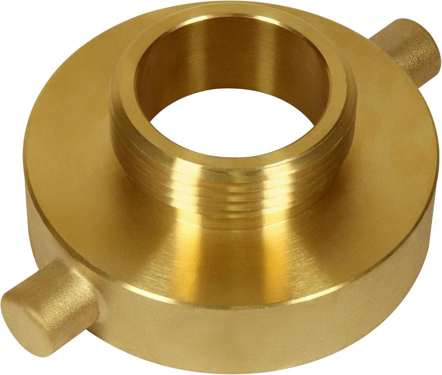 2-1/2""NH NST Female x 1-1/2"" NPT Male Fire Hydrant Adapter, Fire Hydrant Hose Adapter Brass Fire Equipment for Fire Hose or Hydrant with Pin Lugs, Gold