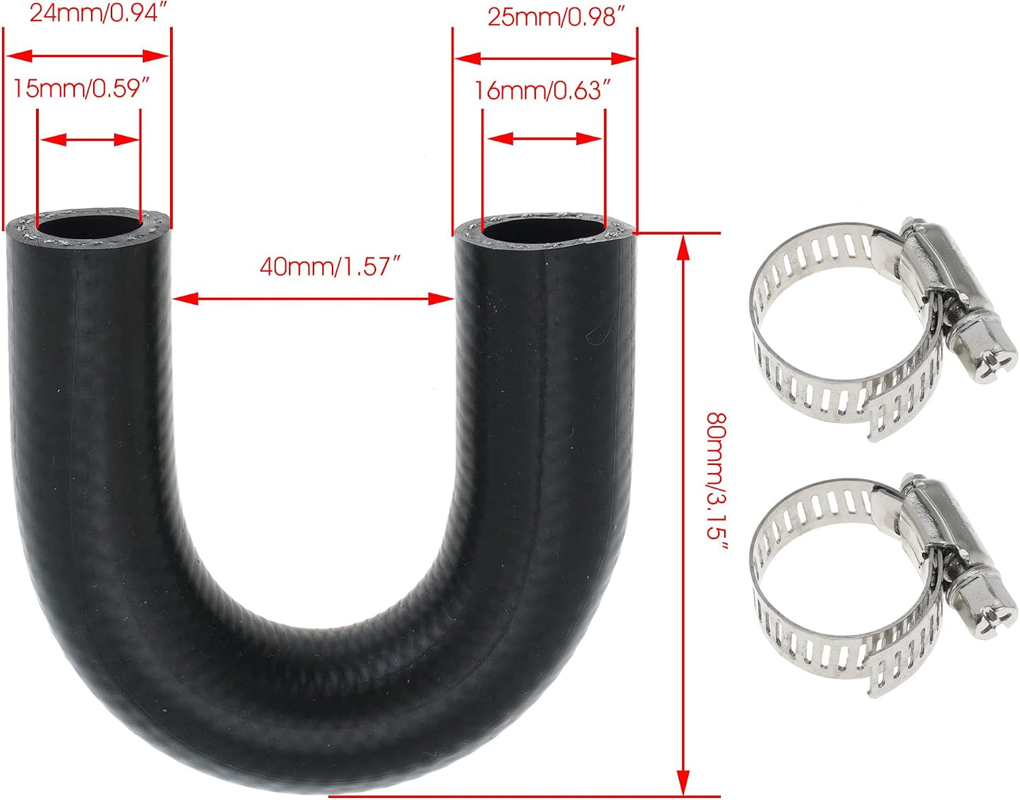 For LT Heater Core Crossover Coolant Bypass Hose with 2 Clamps for Chevy for Pontiac for LS1 LM7 LR4 LQ4 LS6 L59 LQ9 LS2 LS3 LH9 L20