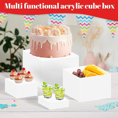 6Pcs Buffet Risers,Food Risers for Buffet Table Display Stand Shelf for Party Catering Desset Jewelry Collectibles