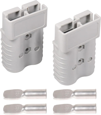 350A 600V Battery Quick Connect Disconnect Connectors with 2/0 AWG Cable Plugs 2pack