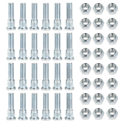 1/2-20 Inch Wheel Stud with Nuts for Trailer for Lippert Axles 2000 lb to 3500 lb for Dexter 4400 lb with 1/2"-20 UNF Thread Size (24Sets)