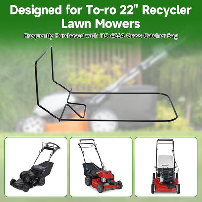 Lawn Mower Bag Frame Grass Catcher Bag Frame for to-ro 22" Recycler Lawn Mower Replace 132-4483-03 114-2639-03 (Frame)