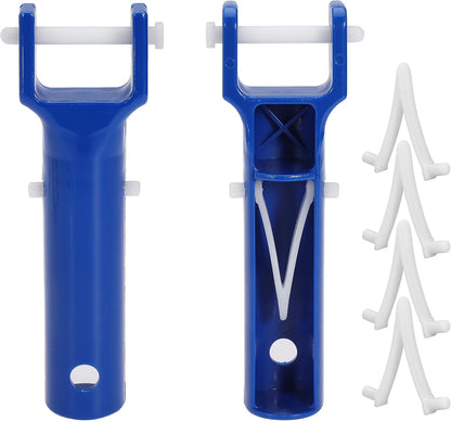 2 Pcs Pool Vacuum Head Handle with 4 Pcs Butterfly V-Clips and Pins fits for Pool Spa Vacuum Head