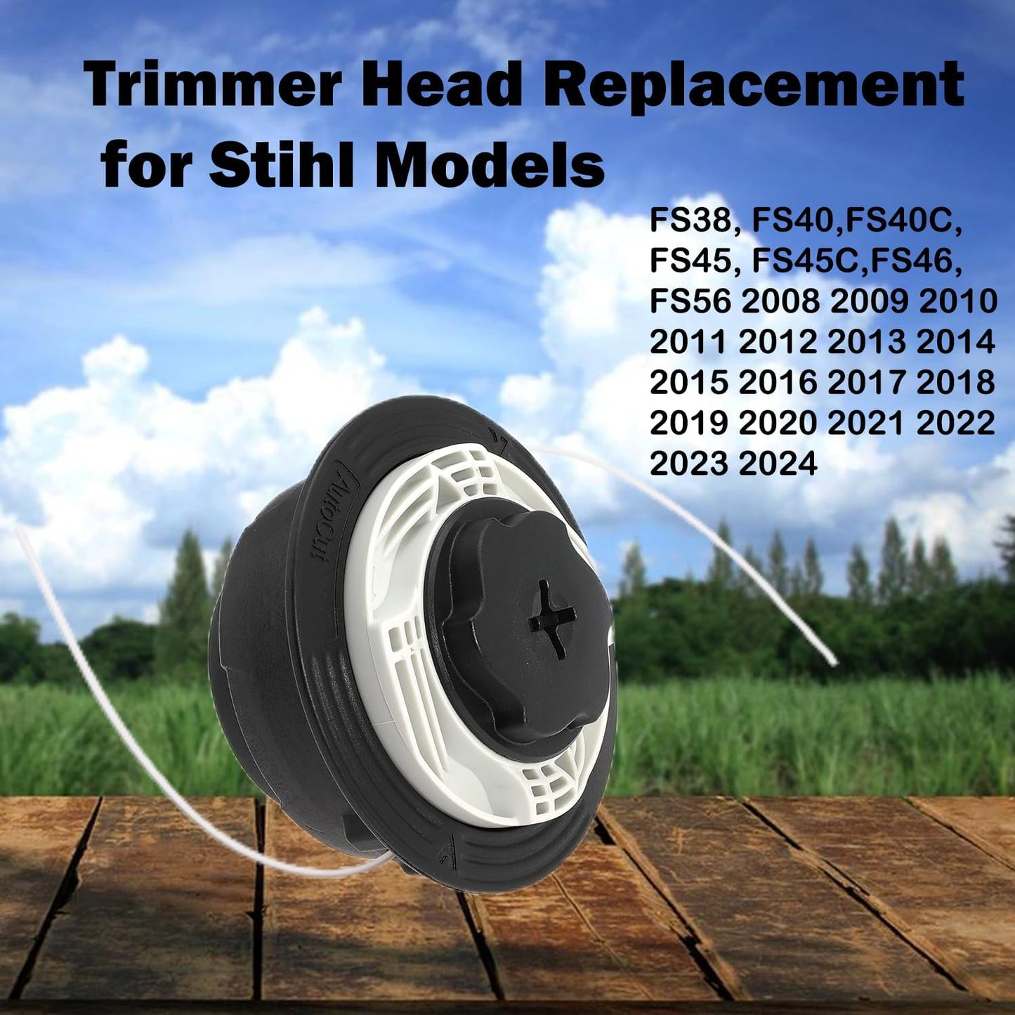 C6-2 Trimmer Head Replacement for Stihl Autocut C6-2 Fits FS38 FS40 FS40C FS45 FS46 FS50 FS50C FS56 FSA60R FSA86R Weed Eater Replace 40067102126 (Trimmer-F061)