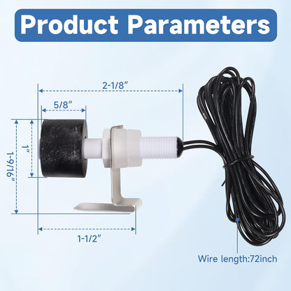 SS3 Float Switch Condensate Overflow Switch Replace 97647 for HVAC Drain Pan Condensate for Installation on Primary and Auxiliary Drain Pans (10Pack)