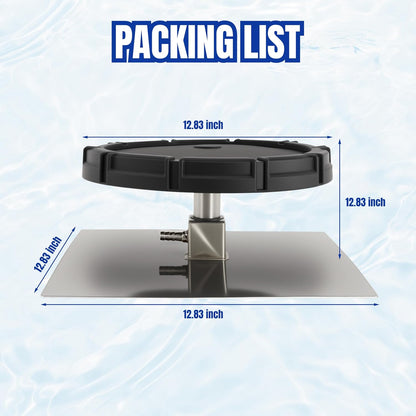 Pond & Lake Aeration Accessories with Membrane Diffuser Stainless Steel Chassis for Pond Aeration System, 10 inch