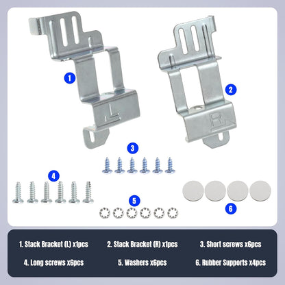 Stacking Kit Replaces SK-DH for Sam-sung 24 Inch Wide Front Load Washer and Dryer Combo, Stack Bracket Sets for Stackable Laundry Machine, 1 Set