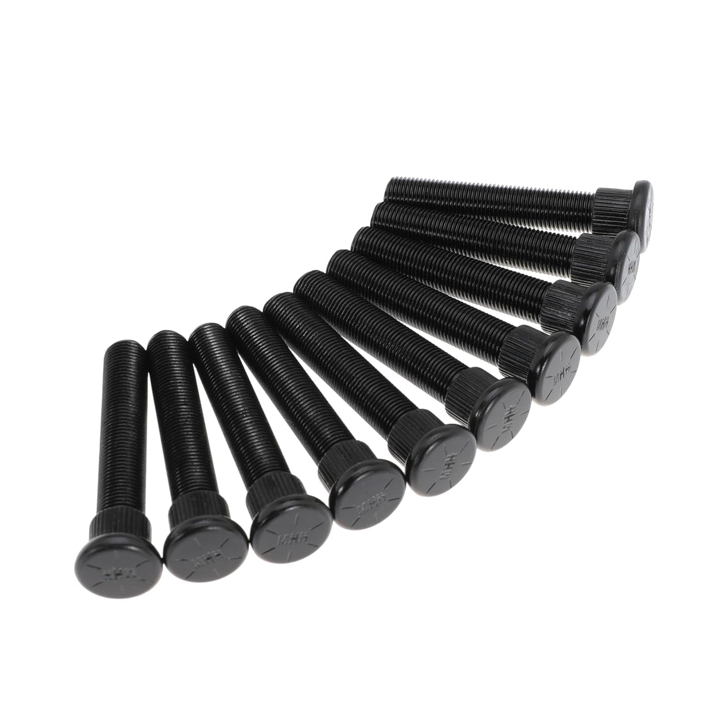 Wheel Stud Bolt 1" Longer Than Stock for Ford for Mustang 1965-2004 for Chevy C10 1973-1987 with Extended Length, 1/2" x 20 Thread, 3" Length, 0.625 Knurl (10Pcs)