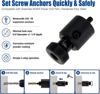 Screw Anchor Expander Replace 870 For Greenlee For Anchor 84305 Power Drill Part For Caulking Anchor Size 3/8" - 16