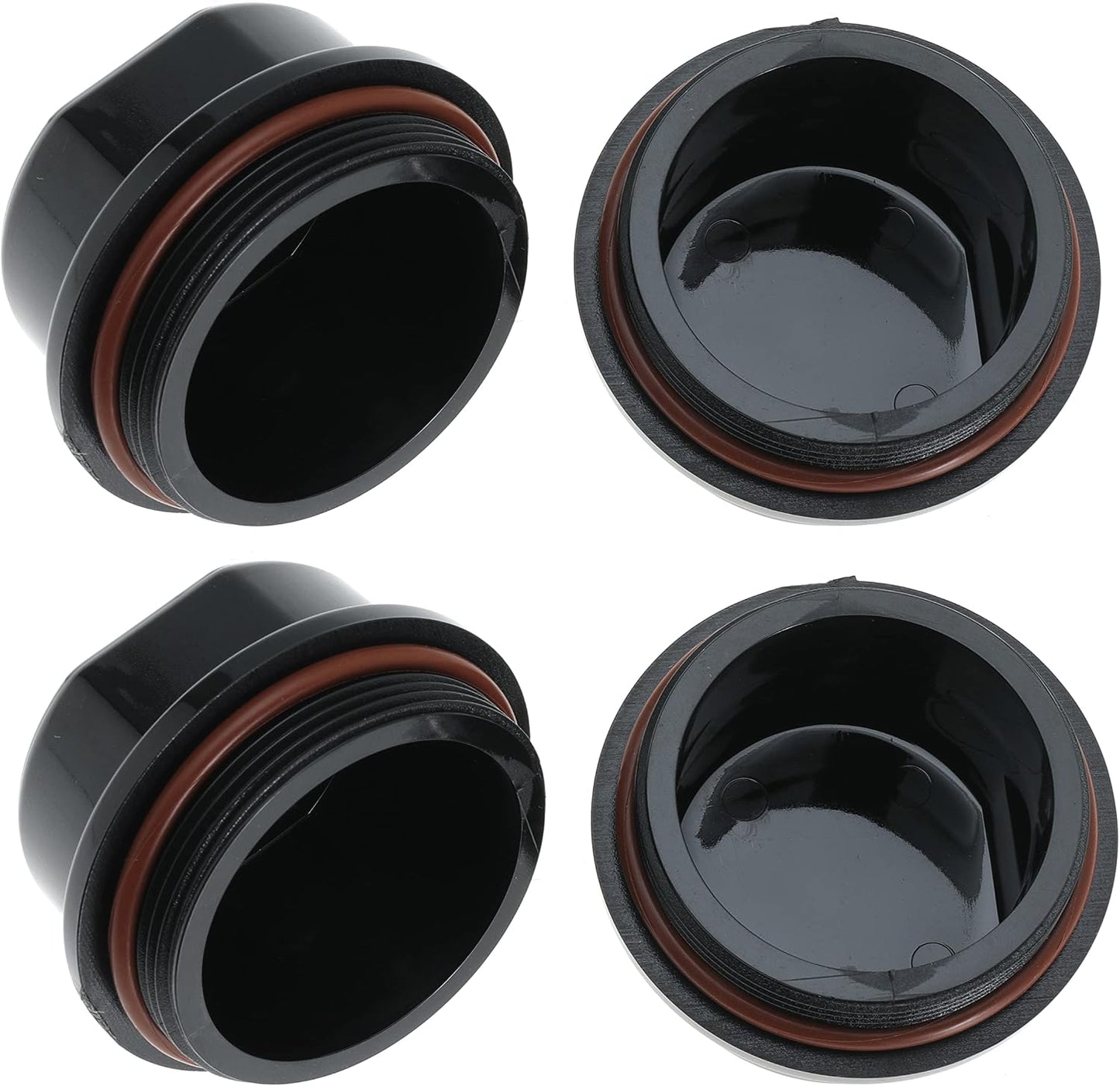 Trailer Bearing Hub Cap for Ranger Trail, for Trailer Boat, Nitro, E-Z, and for Vortex 81143 48355V Replace K71-G01-73, 21-261,Black(4)