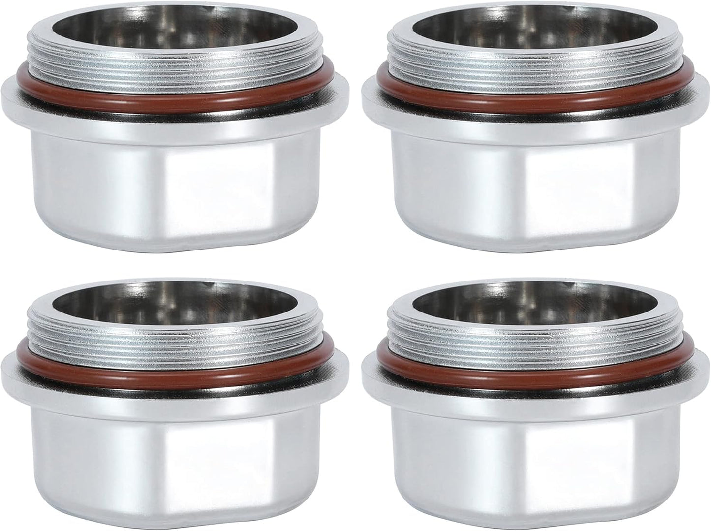 Hub Dust Caps, Axle Dust Grease Cap with O- Ring for Vortex 48355v, Boat, Nitro, E-Z, for Ranger Replace K71-G01-73, 21-261, 81143, for Marine for Dexter Trailer Hub Wheel, Silver (4)