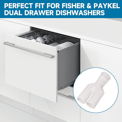 Double Drain Hose Joiner Replacement for Fisher and Paykel 529872 for Dual Drawer Dishwashers, 2pcs