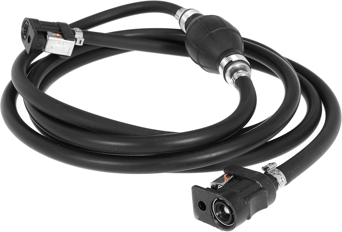 Marine Boat Fuel Line Kit 8mm (5/16") Fuel Line Assembly with Primer Bulb & Connector - 10FT Marine Outboard Boat Motor Fuel Gas Line Hose for RVs, Tractors, and Caravans