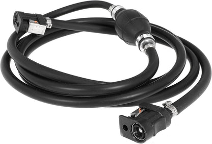 Marine Boat Fuel Line Kit 8mm (5/16") Fuel Line Assembly with Primer Bulb & Connector - 10FT Marine Outboard Boat Motor Fuel Gas Line Hose for RVs, Tractors, and Caravans