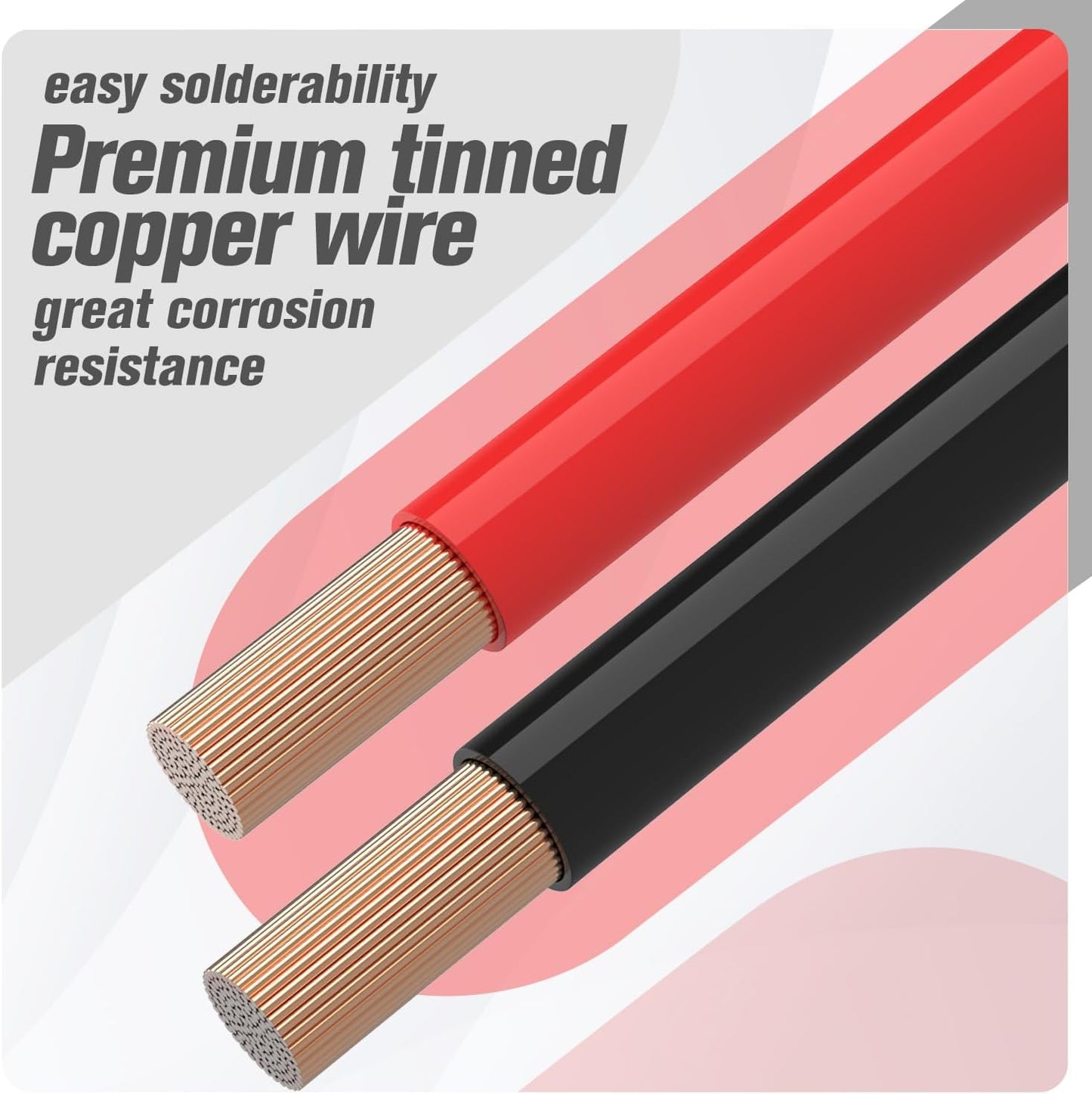 2/0 AWG Battery Cable 2/0AWG Gauge Battery Inverter Cables for Automotive Solar Marine Boat RV Car Motorcycle (2/0 AWG, 2FT, 3/8")