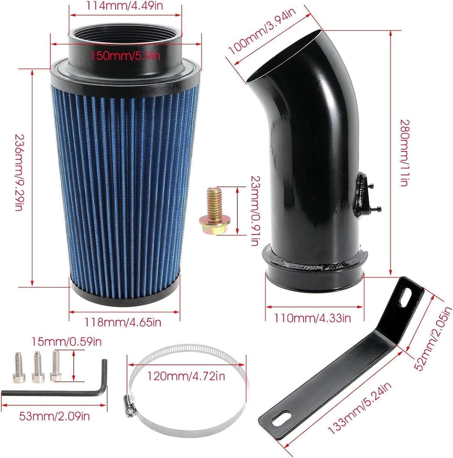 6.7 Cold Air Intake Replacement for Ford F250 F350 F450 Super Duty 6.7L Engines 2011-2016 with Oiled Filter