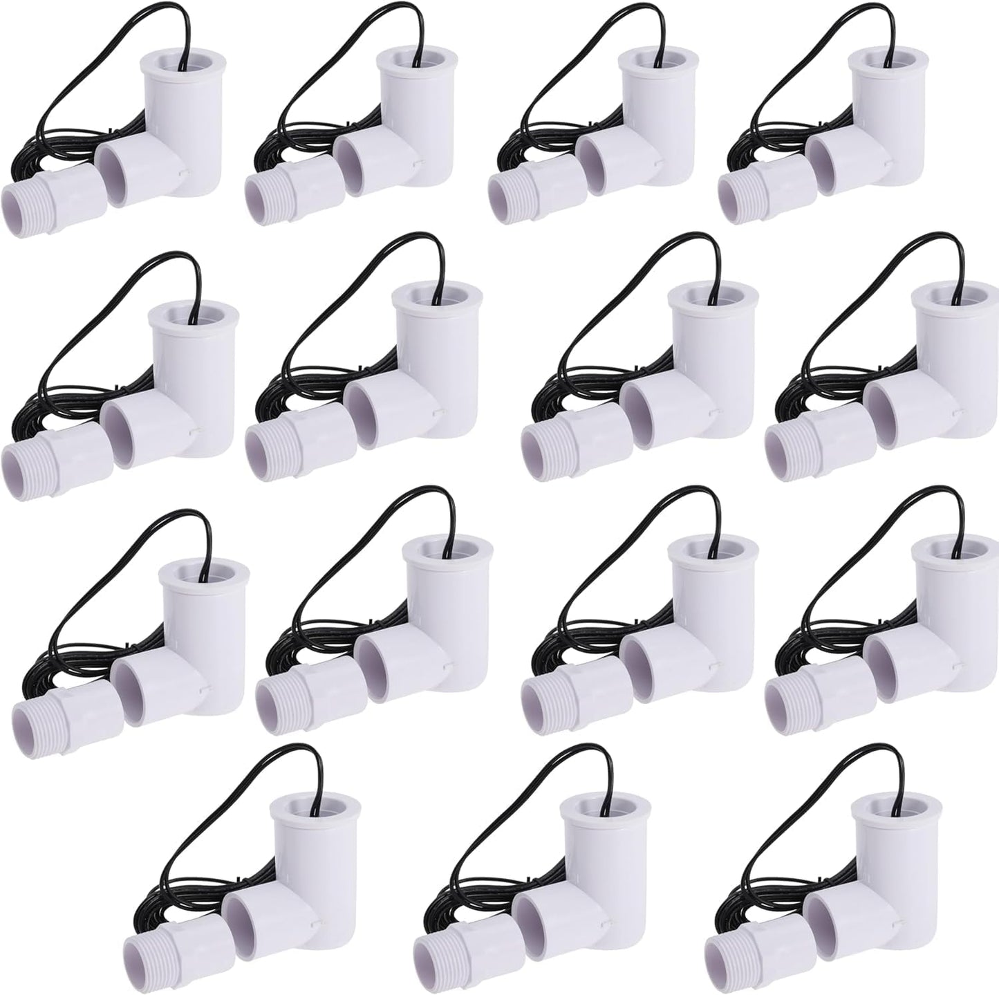 Float Switch SS2 L-Shape with 3/4 Inch Adaptor and 6Ft Wire Water Float Switch for HVAC Drain Pan Condensate Outlet (4Pack)