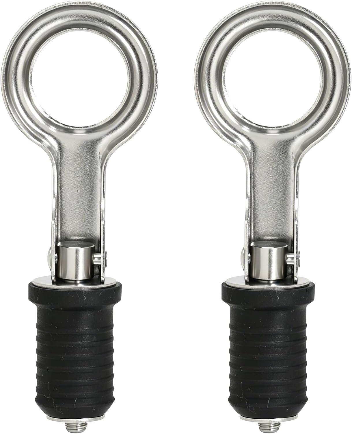 2 Pcs Boat Plug Snap Handle Boat Drain Plug Rubber Plugs with Brass/Stainless Steel Handle Marine Twist Plug Boat Accessories
