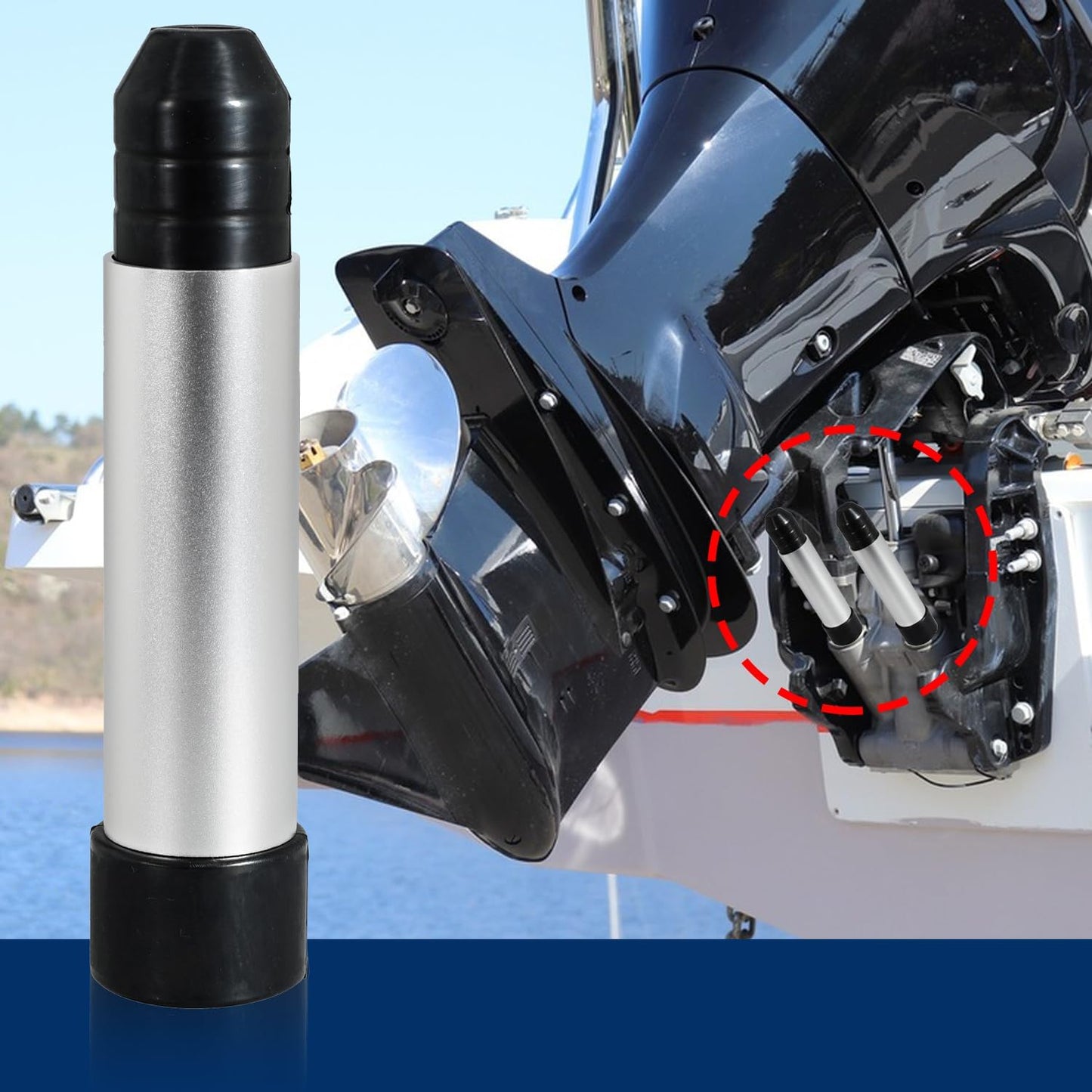 2 PCS Boat Outboard Motor Support Transom Saver 3 Ram Wedge Trim Motor Tilt Systems Plastic Saver Protect