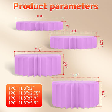 4-Pack Buffet Risers |Food Risers for Buffet Table,Black able Acrylic Risers Display Stands for Party | Cake Stand for Wedding, Birthday & Festive Tables (purple, 4 park)