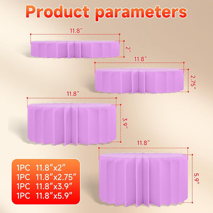 4-Pack Buffet Risers |Food Risers for Buffet Table,Black able Acrylic Risers Display Stands for Party | Cake Stand for Wedding, Birthday & Festive Tables (purple, 4 park)