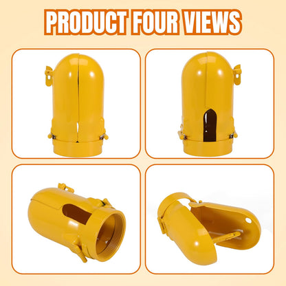 Acetylene Cylinder Regulator Protector Safety Cap High Pressure Gas Cylinder Tank Valve Protection Cap 3-1/8 x 11 Fall-Proof Design Compatible with GT-11, Yellow