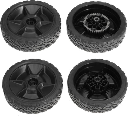 8" Lawn Mower Front Rear Wheel Kit Replace 42710-VR8-N00ZA for Honda HRN216 VKA, HRN216 VKAA, HRN216 VLA, HRN216 VLAA, HRN216 VYA, HRN216 VYAA, HRR2169 VKA (2 x Front Wheels+2 x Rear Wheels)