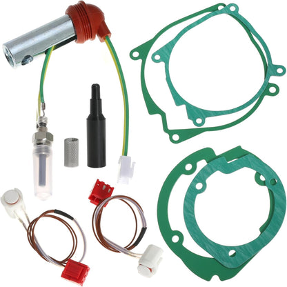Glow Plug Repair Kit with Temperature Overheat Sensor for 12V Chinese Parking Diesel Heater 2KW 5KW 8KW Models, 8PC Ceramic Glow Plug and Gaskets Maintenance Kit