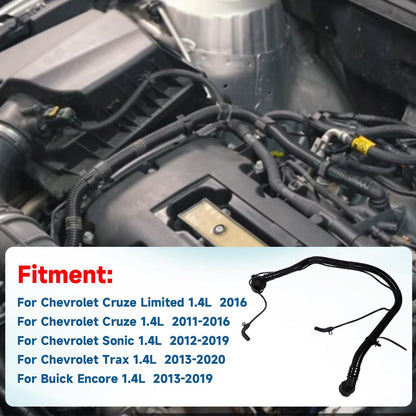 25193343 PCV Valve Tubing for Chevrolet Sonic Trax Cruze Encore 2011-2020 Positive Crank Ventilation Hose Pipe with Bypass Valves Tube Replace 55568267 46829