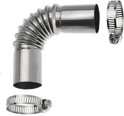 24mm Exhaust Tube Connector for Chinese for Webasto Diesel Heaters with Clamps, Pack of 1