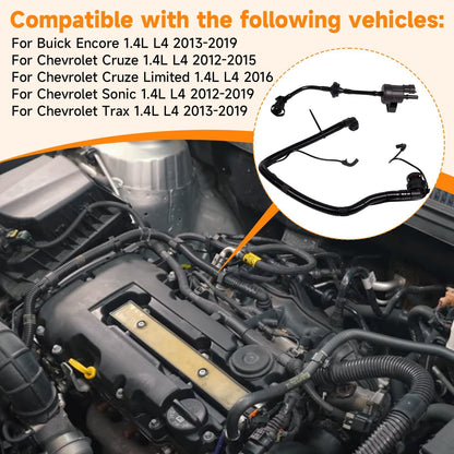 Vapor Canister Purge Valve Solenoid EVAP Vent Purge Control Valve Replace 55573017 and PCV Valve Hose Replace 25193343 for Chevrolet Sonic Trax Cruze Encore 2011-2020