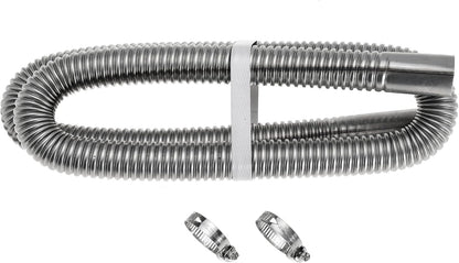 120cm 24mm Exhaust Pipe for Diesel Heater, 1 Inch ID Generator Exhaust Extension with Clamps for Parking Air Heaters (Single Wall)