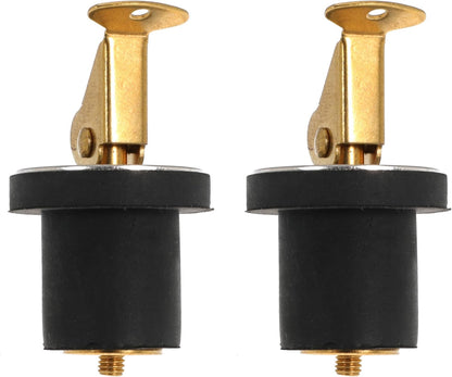 Boat Plug 7/8 Inch Brass Boat Drain Plug Snap Handle Plug Deck Plug for Boat Marine (7/8inch-2)