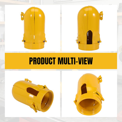 Acetylene Cylinder Regulator Protector Safety Cap 3-1/8” x 11 High Pressure Gas Cylinder Tank Valve Protection Cap, Fall-Proof Steel Gas Cylinder Cap for Storage Transport