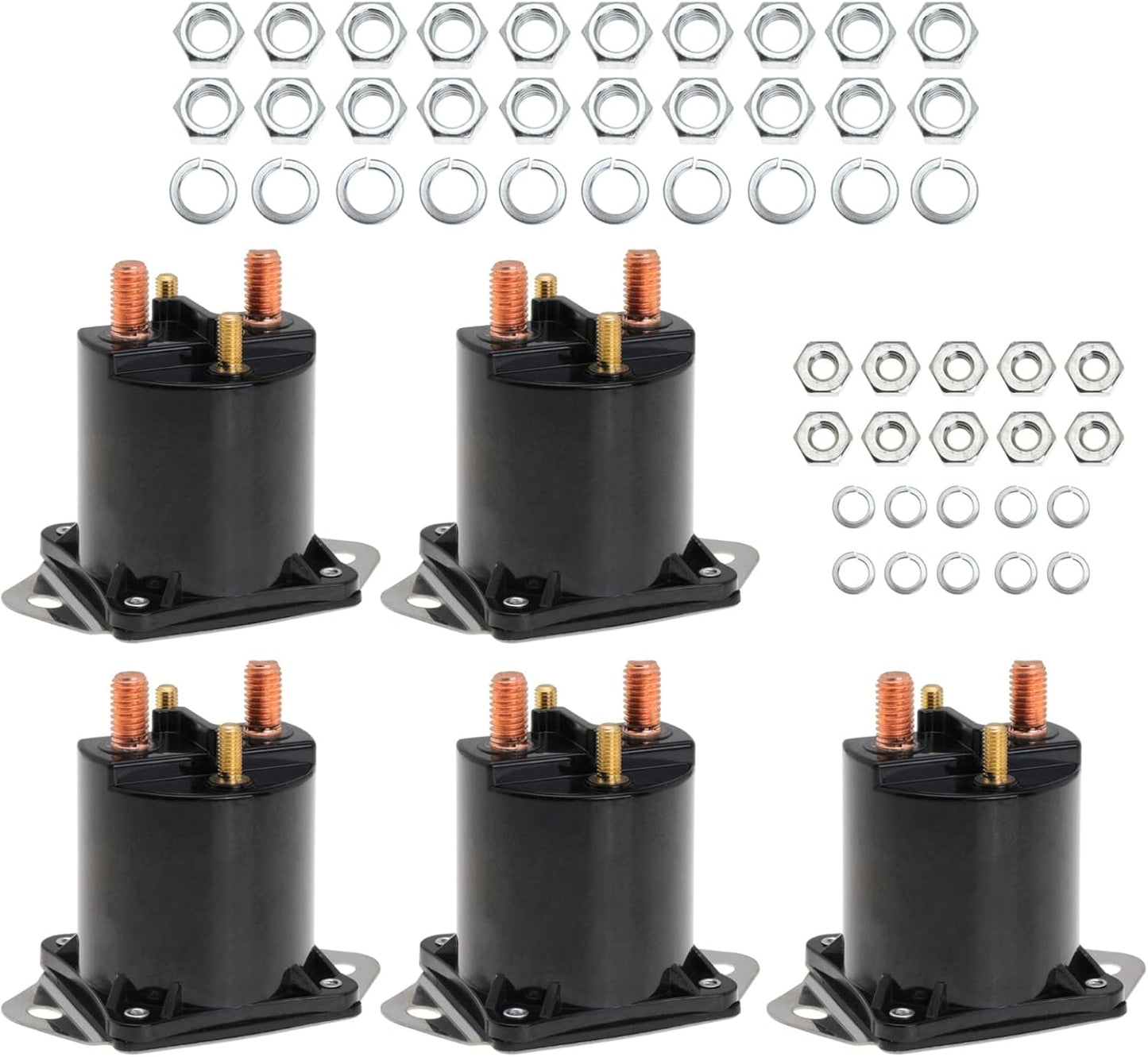 36V Solenoid for Club Car DS Golf Cart Replace 8016 1976-1998 4 Terminal Golf Cart Solenoid 5PCS