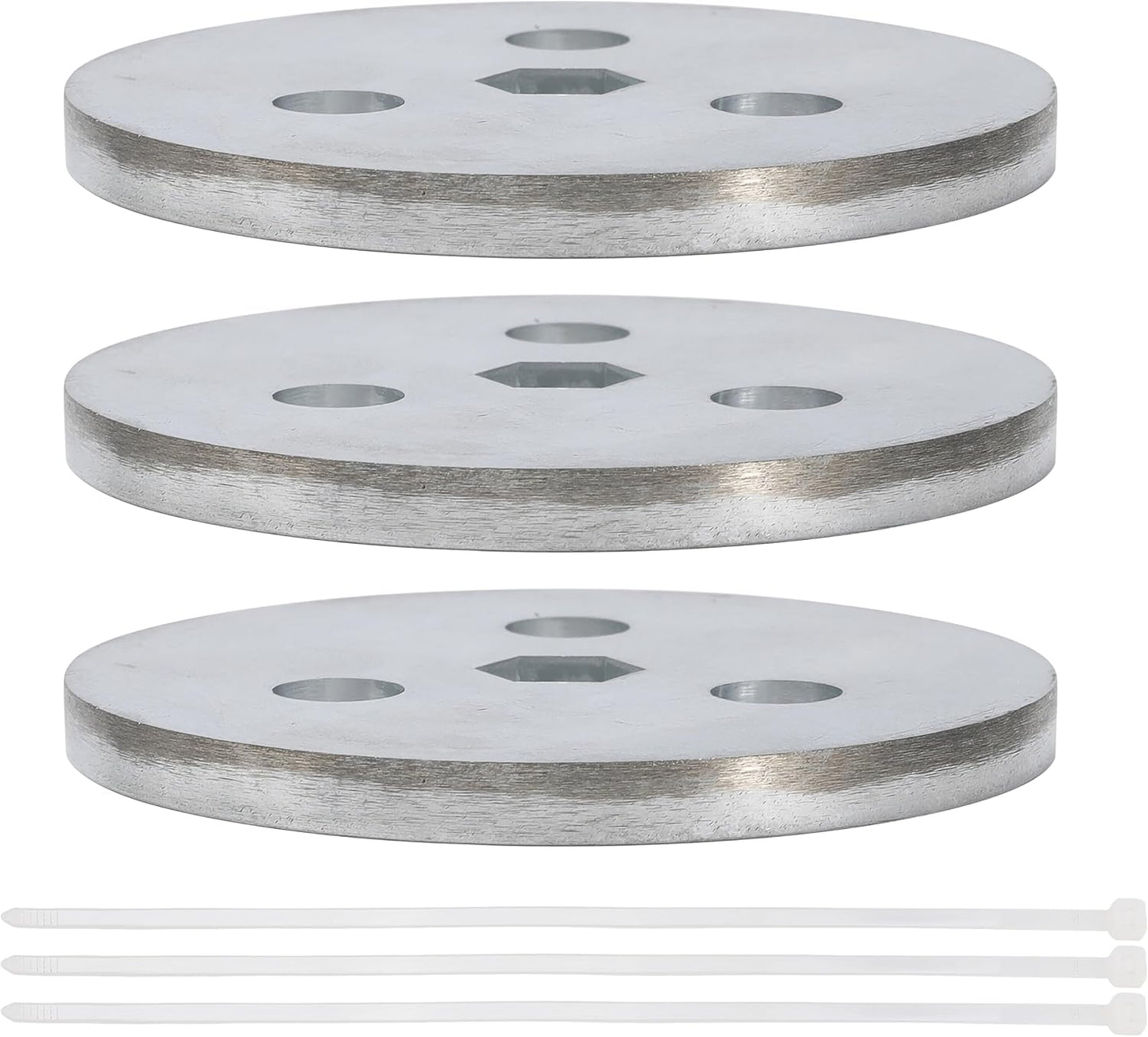 Pool Skimmer Weight Zinc Anode Plate with Plastic Ties Zinc Plate Into Your Skimmer Basket Skimmer Deck Cover Plate Anti Corrosion and Electrolysis (3)