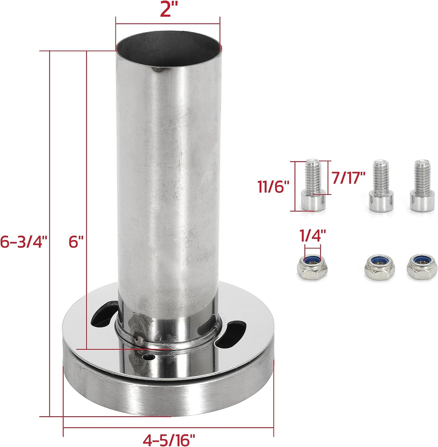 4.5" Round Tip Silencer Exhaust Muffler for 4.5 inch Tip Removable Exhaust Silencer