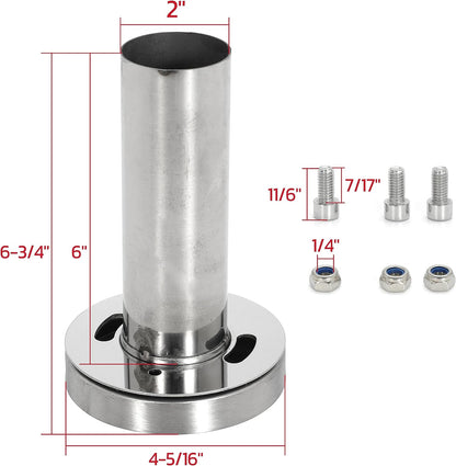 4.5" Round Tip Silencer Exhaust Muffler for 4.5 inch Tip Removable Exhaust Silencer
