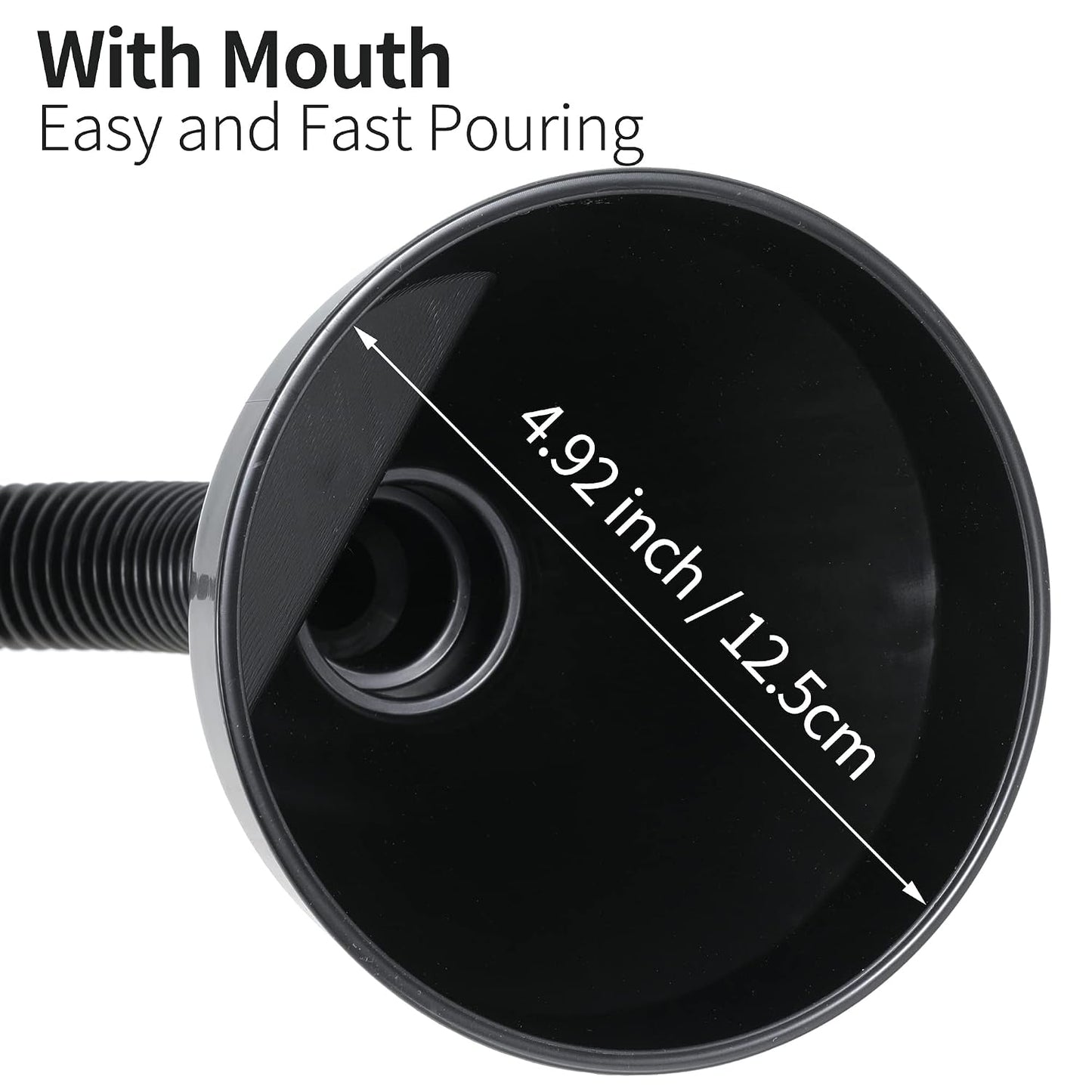 Wide Mouth Oil Funnel with Flexible Extension Nozzle Hose with Handle Mesh Screen Filter for Cars Motorcycles Engine Oil Kerosene Gasoline Gas Fuel Diesel Water Fluid Coolant Liquid