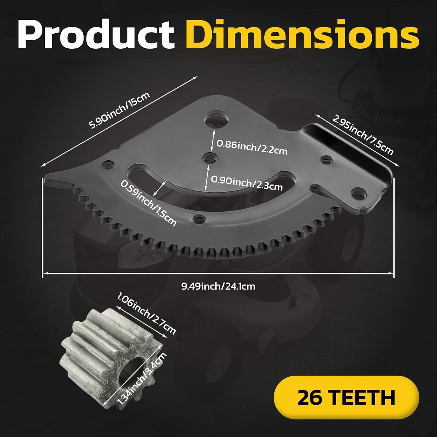 UC14592 Steering Sector Pinion Gear for John Deere D105 D110 D125 D130 D140 D160 D170 Lawn Tractors Replaces UC14592 UC13515 GX26057 GX26220