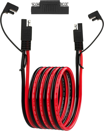 10FT 10AWG SAE Extension Cable, 10 AWG Quick Disconnect Wire Harness 10 Gauge with SAE Polarity Reverse Adapter for Solar Panel RV Battery Automotive and Marine Applications (10AWG 10FT)