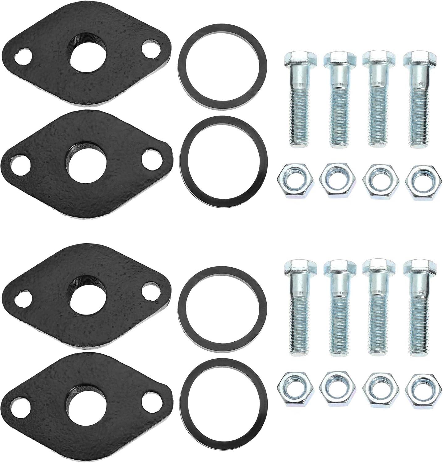 Cast Iron Flange Kit with Gasket for Grundfos 519601 UP Series Circulator Pump, 3/4" NPT (Pack of 4)