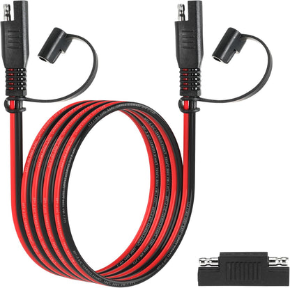 12FT 14AWG SAE Extension Cable, 14 AWG SAE Quick Disconnect Wire Harness 14 Gauge with Polarity Reverse Adapter for Solar Panel RV Battery Automotive and Marine Applications (14AWG 12FT)