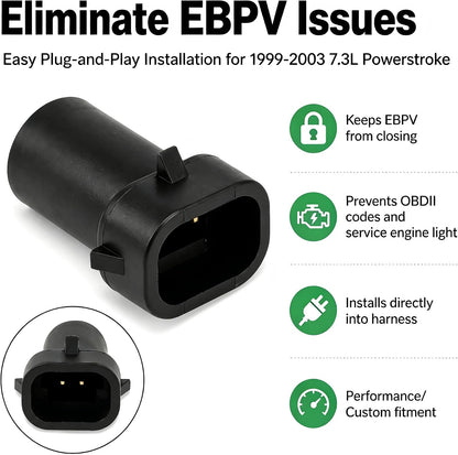 Exhaust Back Pressure Valve Terminator for Ford 7.3L 7.3 Powerstroke Diesel 1999-2003 Prevents EBPV from Closing