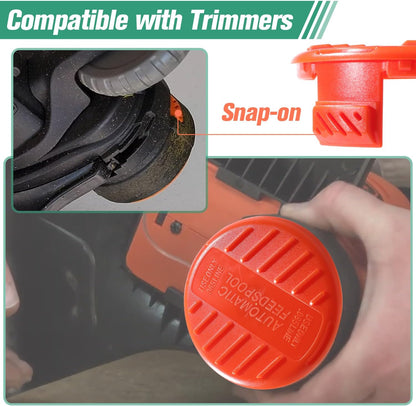 RC100P Replacement Spool Cover Cap for Black Decker GH500 GH600 GH610 GH900 GH912 String Trimmers Replace 385022-03