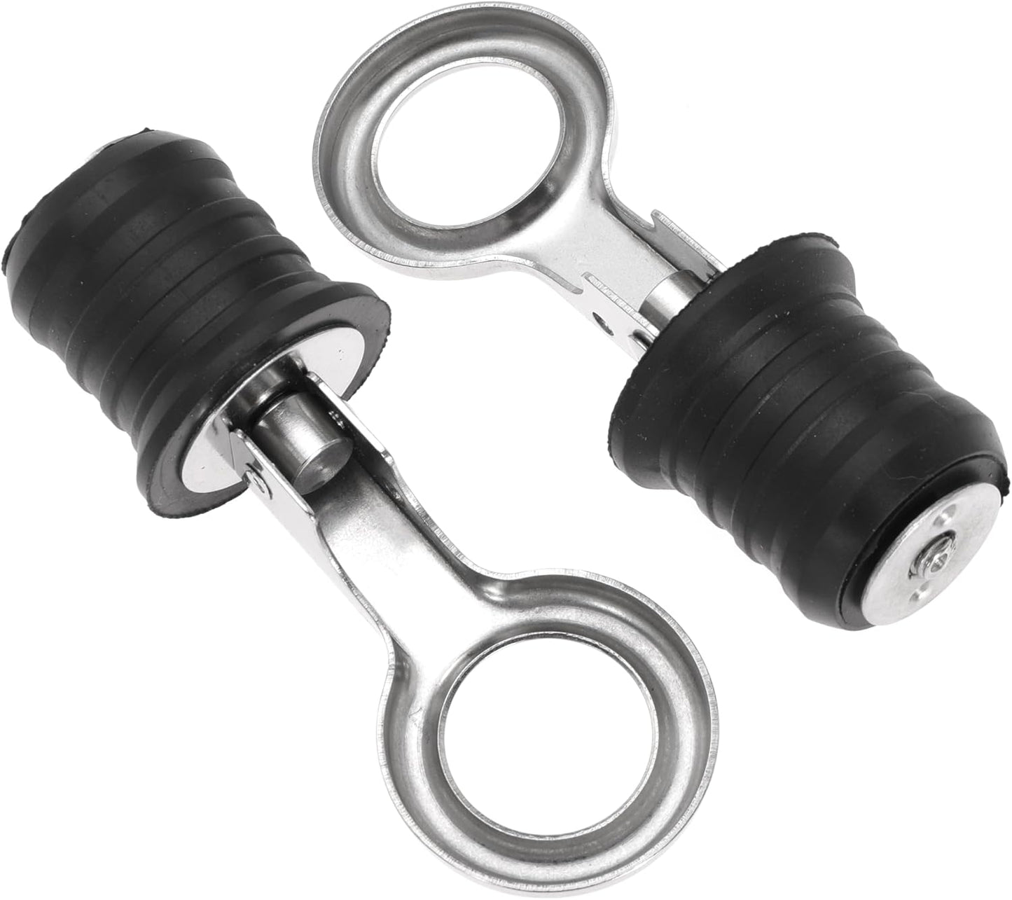 Boat Drain Plug - O-Handle Snap Plug, Brass/Stainless Steel, Rubber