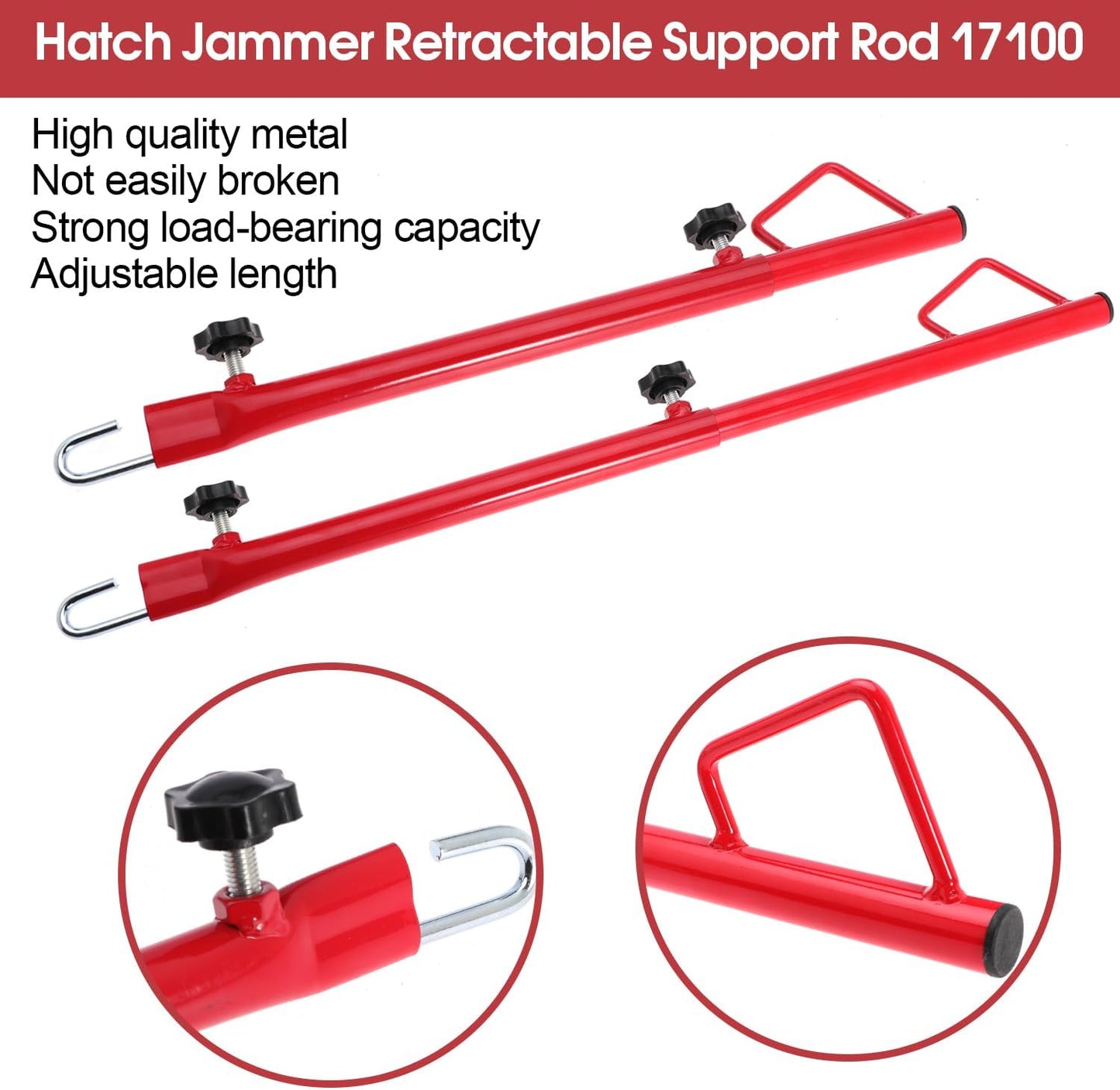 Hatch Jammer Auto Body Repair Tools Retractable Support Rod Holder Replace 17100 for Car Trunk Lift Gate Support Automotive Polishing Trunk Support Car Door Fixing, 1 PCS