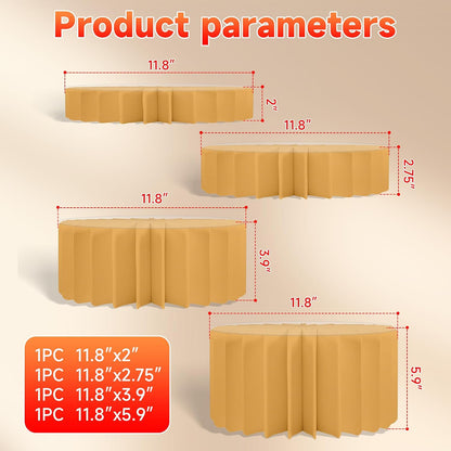 4-Pack Buffet Risers |Food Risers for Buffet Table,Black able Acrylic Risers Display Stands for Party | Cake Stand for Wedding, Birthday & Festive Tables (glod, 4 park)