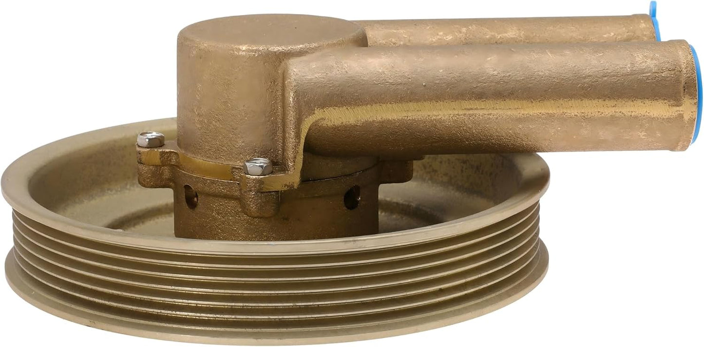 21214599 5.7 Crank Mounted Sea Water Pump for Volvo Penta Engines 4.3 5.0 5.7 Replaces 21214599 3862482 3812693 with Serpentine Belt Pulley
