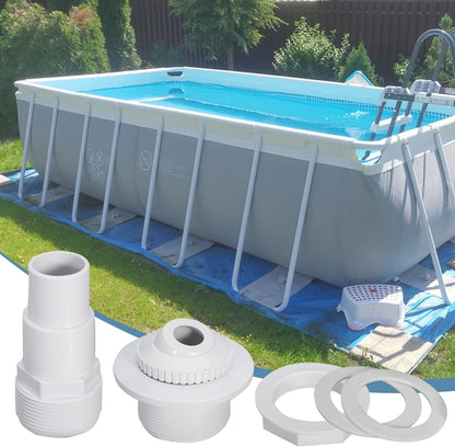 Pool Return Jet Fitting Above Ground Pool Complete Pool Return Jet Kit with Gaskets and Hose Adapter Complete with Connector, Eyeball Assembly(1)
